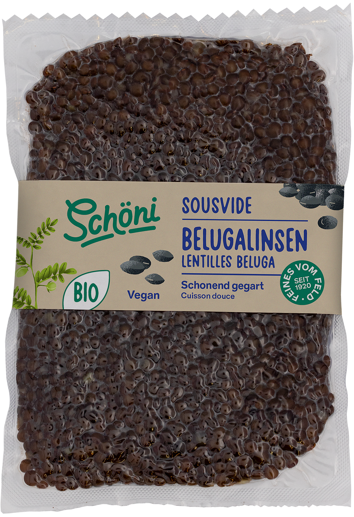 Schöni Bio Belugalinsen sousvide gegart 350g