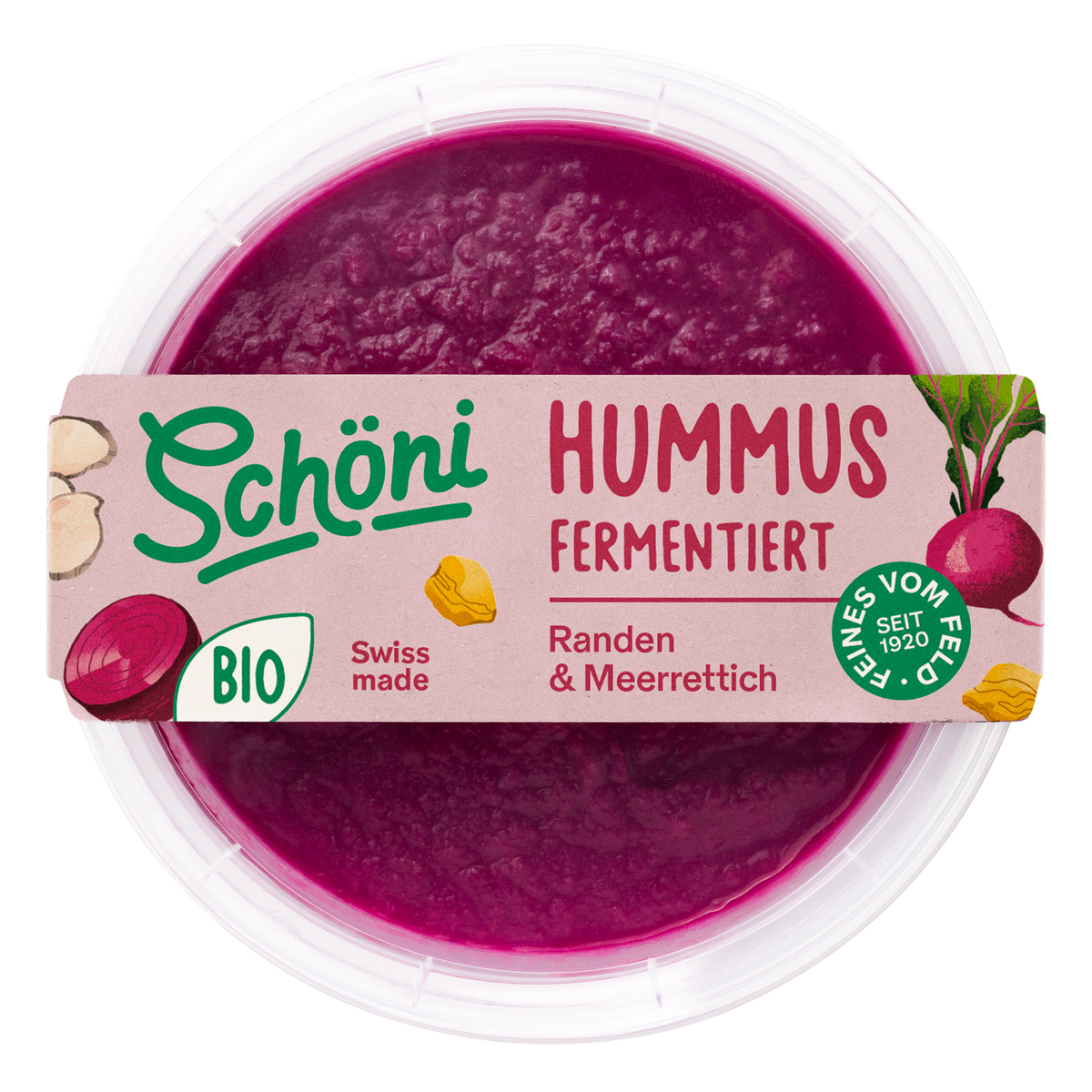 Schöni Bio Hummus Randen-Meerrettich fermentiert 200g